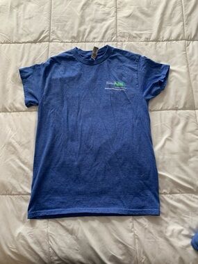 Blue Short-Sleeve Crewneck Womens T-Shirt